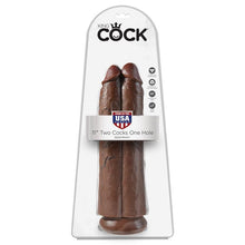 Load image into Gallery viewer, King Cock Two Cocks One Hole 11&quot;  Dildo
